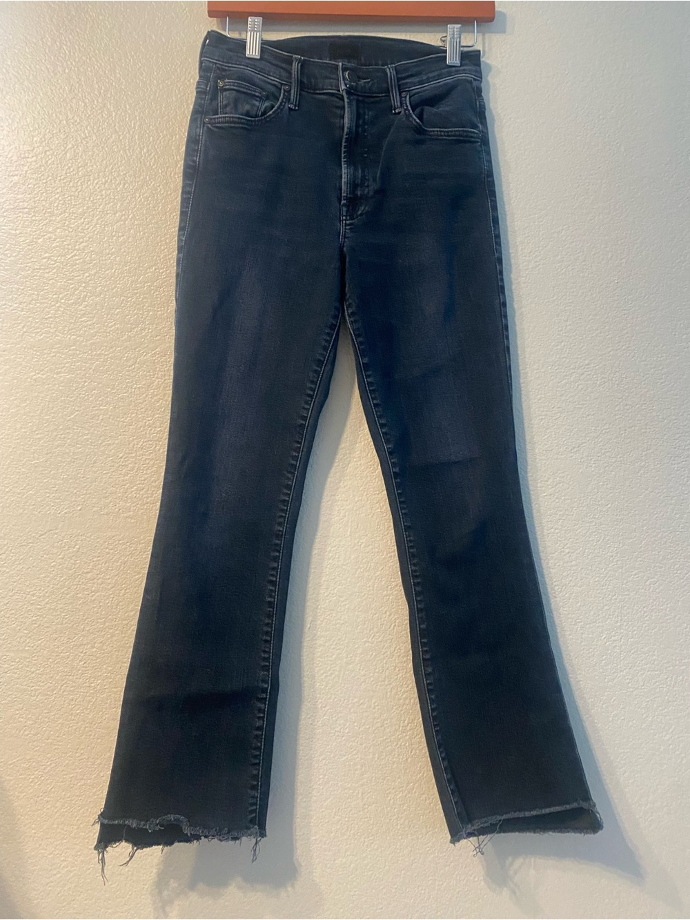 MOTHER 26 The Insider Crop Step Fray Night In Paris Size 26
